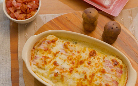 Canelones de jamón